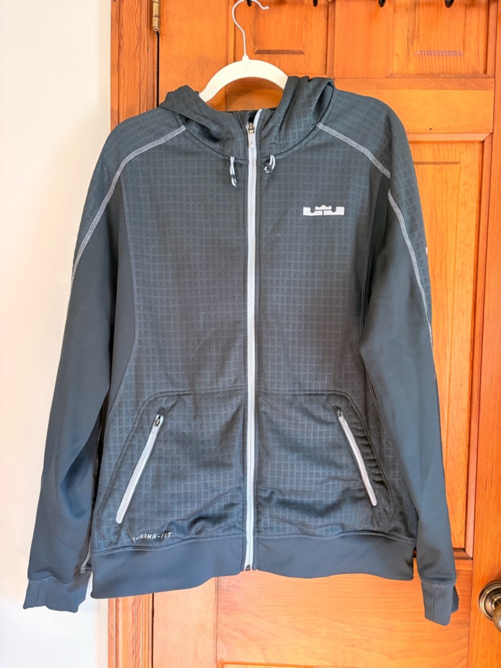 LeBron James Nike Therma-FIT Gray Zip Hoodie